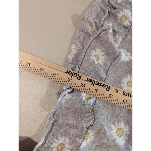 PJ Couture Women Two Piece Daisy Print Pajama Set Gray Size Large - Picture 11 of 16